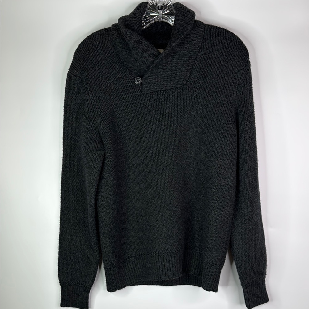 American Eagle Gray Pullover Shawl Neck Sweater Size Medium